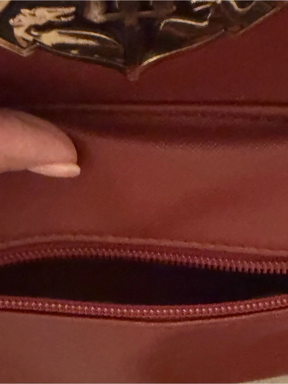 Harry Potter Burgundy Backpack with Gold Logo Crest in Center
